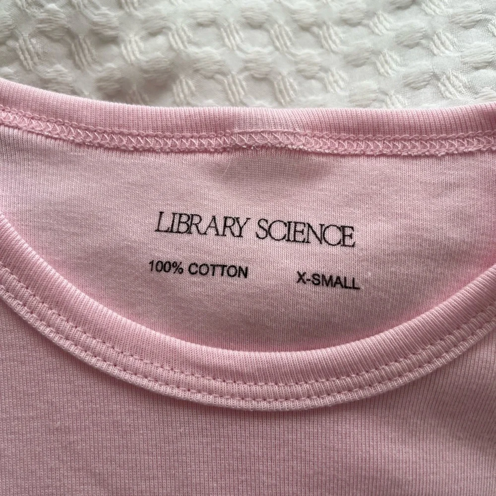 Library Science “Bare Minimum” Baby Tee - Picture 3 of 4